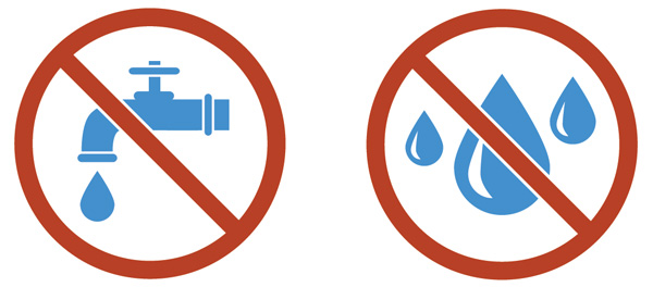 keine Wasserkühlung, keine Wasserleitungen Kein Wasser!