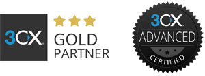 3CX Partner Logo und Zertifizierung 3CX GOLD Partner & Advanced-Zertifziert